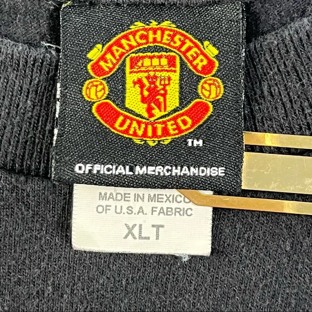 Manchester United Size XLT Black 100% Cotton TShirt MU LTD. - Picture 5 of 7